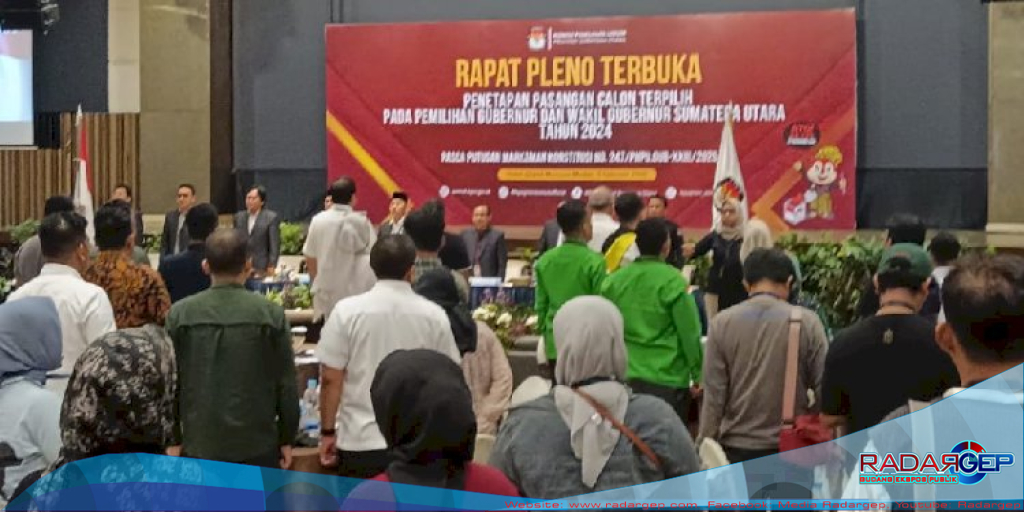 Tanpa Kehadiran Paslon, KPU Sumut Tetapkan Paslon Terpilih Pilgubsu 2024